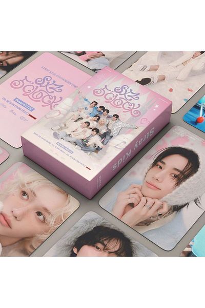 Kpop Dünyasi Stray Kids'' Skz 5'Clock'' Double Sided Printed Lomo Card Set