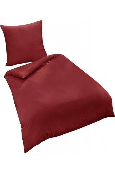 deconova Deconovo microfiber 2-piece bed linen, dark red, 135 x 200 cm / 80 x 80 cm