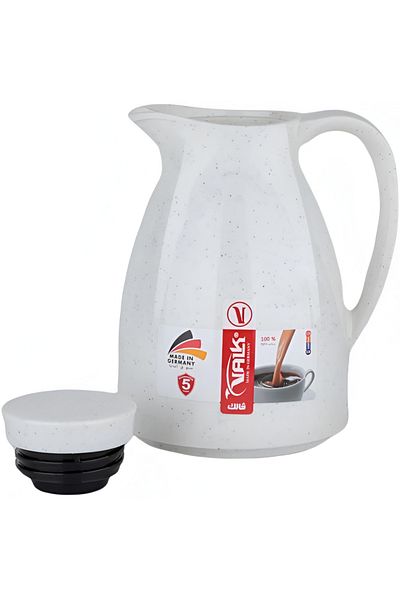 Valk Double Wall Glass Anti-Leakage Wide Mouth Vacuum Flask White 1.5 Liter