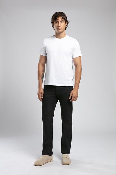 Lee Cooper Rico High Waist Straight Cut Straight Leg Black Men's Jean Pants