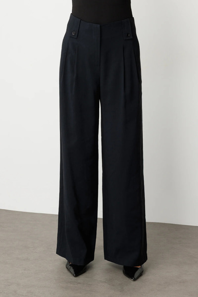 Ekol Kadın Pileli Geniş Paça Pantolon 2104