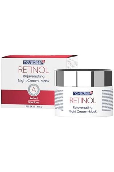 Novaclear Retinol Night Cream Mask – Anti-Aging Night Treatment with Retinol, Squalane, Caviar Ext