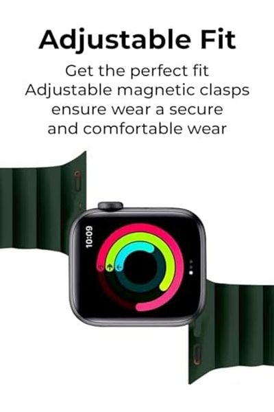 Glassology Smart Watch Band Magnetic Silicone 46 mm Green – Compatible with Apple Watch 42mm/44mm