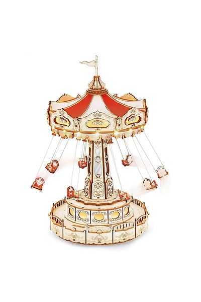 Robotime Carnival Carousel Music Box - 3D Mechanical Wooden Puzzle - 289 Pieces