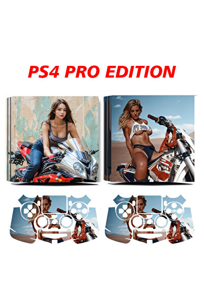 KT Decor Motorcu Kızlar Playstation 4 Full Sticker Kaplama Seti