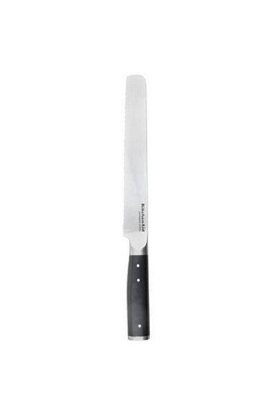 Kitchen Aid High-Carbon Japanese Steel Eastern Style Gourmet Bread Knife with Sheath Silver and Black