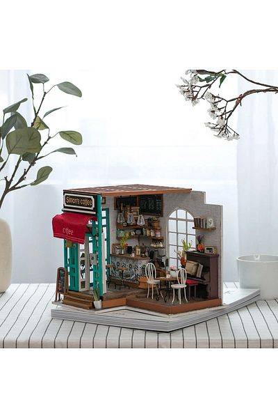 Robotime Simon's Cafe - DIY 3D Miniature House - 203 Pieces