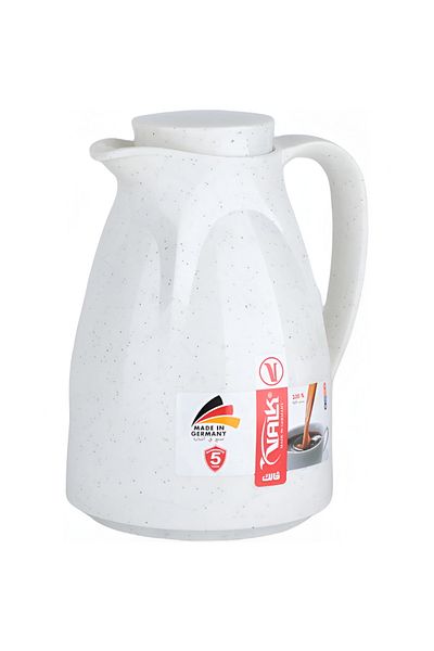 Valk Double Wall Glass Anti-Leakage Wide Mouth Vacuum Flask White 1.5 Liter