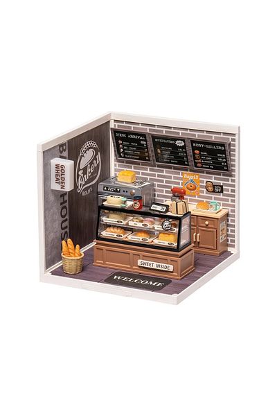 Robotime Golden Wheat Bakery - 3D Plastic Miniature House - 110 Pieces