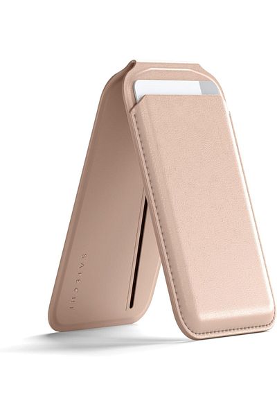 Satechi Magsafe Wallet, Vegan-Leather Magnetic Wallet for iPhone with 4 Card Slots, NFC Pass Through