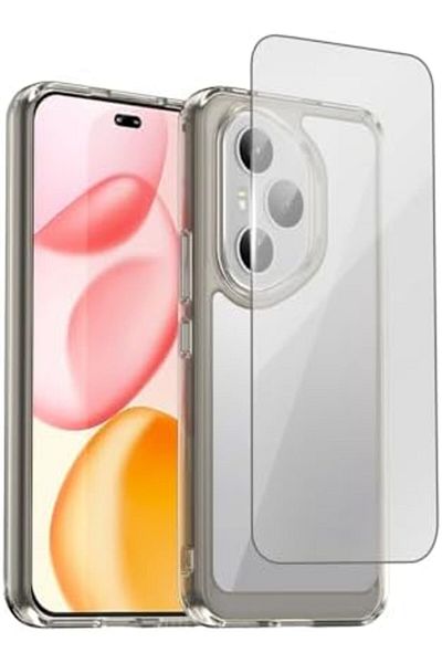Glassology مجموعة غطاء رمادي مع واقي شاشة لهاتف Honor 400 Pro