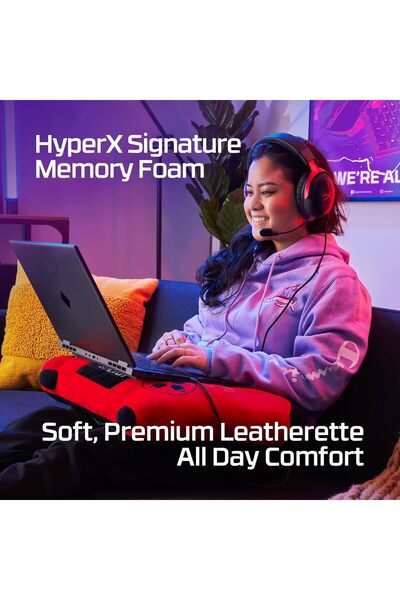 HyperX Cloud III Wired Gaming Headset - 53mm, DTS, Memory Foam, 10mm Mic, USB-C/USB-A/3.5mm (Black/R