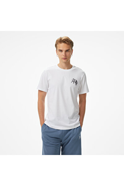 Converse Skeleton Party Erkek Beyaz T-Shirt