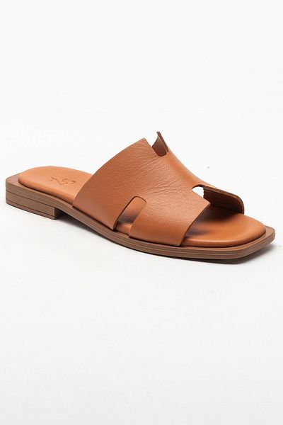PASSAGE SHOES Women's Skin Genuine Leather Daily Slippers 6293 Taba