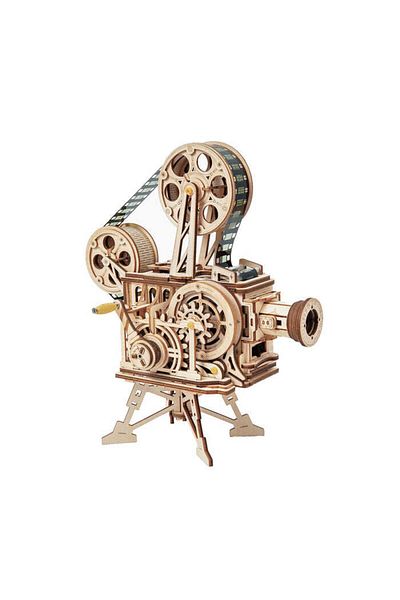 Robotime Film Projector (Vitascope) - 3D Mechanical Wooden Puzzle - 183 Pieces