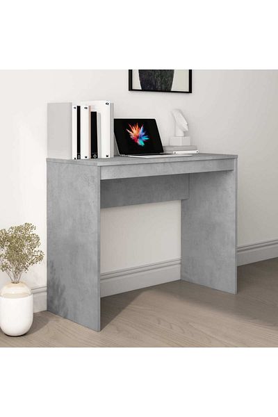 vidaxl Desk Concrete Grey 90x40x72 cm Engineered Wood