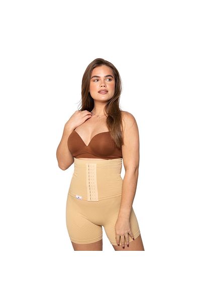 WonderMom Shapewear short tights with integrated postpartum abdominal belt, WonderMom Beige size L