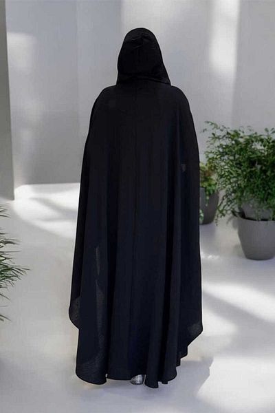 Bym Fashion Μανδύα Ayrobin με κουκούλα 70021 Μαύρο