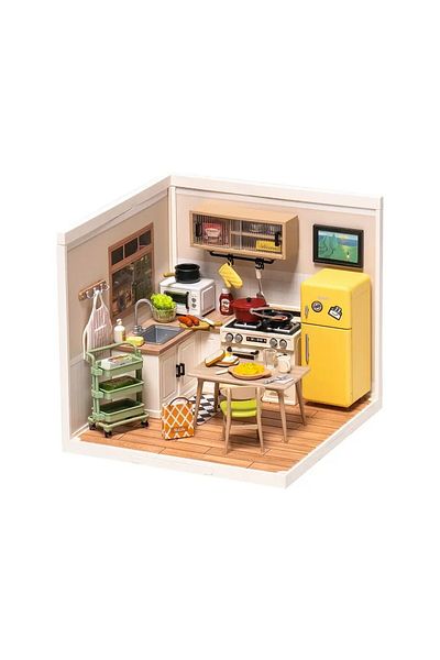 Robotime Vintage Kitchen - 3D Plastic Miniature House - 152 Pieces
