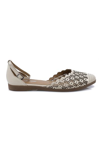 Caspiansea Women's ballet flats, Caspian, Cas-182, casual, natural leather, beige, 36