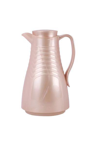 Valk Double Wall Glass Anti-Leakage Wide Mouth Vacuum Flask Pearl Pink 1 Liter