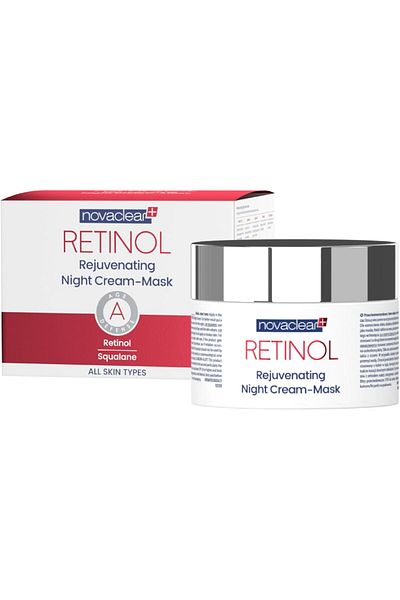Novaclear Retinol Night Cream Mask – Anti-Aging Night Treatment with Retinol, Squalane, Caviar Ext