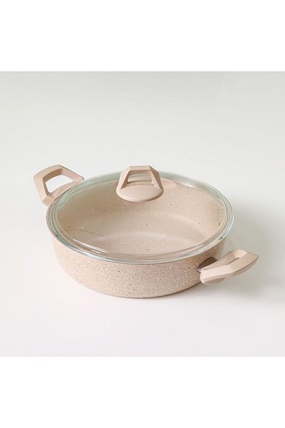 Danube Home Chef's Delight 9-Piece Cookware Set -Granite Series Beige