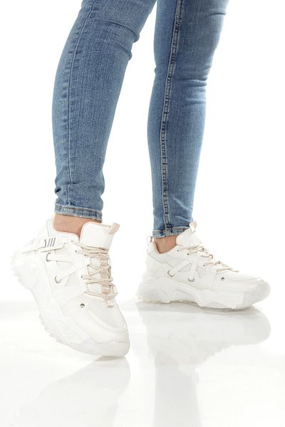 Modabuymus Dussel White Cream Sneaker Casual Sports Shoes