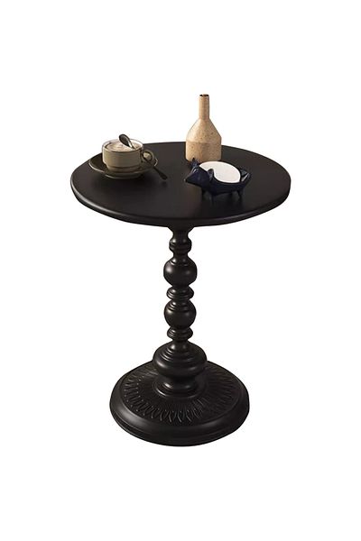 sharpdo Vintage Style Sofa Side Table, Light Luxury Style Coffee Table for Serving Guests