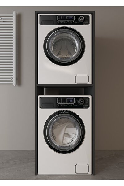 ESYAH Antrasit Çekmecesiz Çamaşır Kurutma Makinası Dolabı