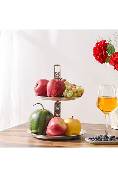 Danube Home Avalon Cake Stand 25X25X30 Cm Nickel