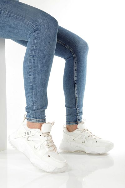 Modabuymus Dussel White Cream Sneaker Casual Sports Shoes