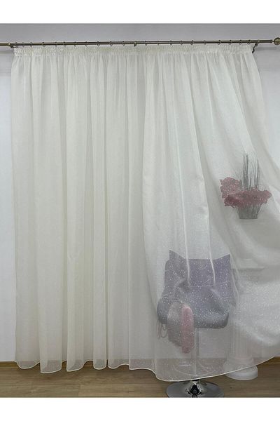 Liz Line Embroidered curtain, with rejansa, various colors and sizes, from the "Rain" collection by Liz Line