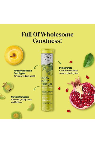 Wellbeing Nutrition Apple Cider Vinegar with Garcinia Cambogia and Pomegranate, 17 Tablets