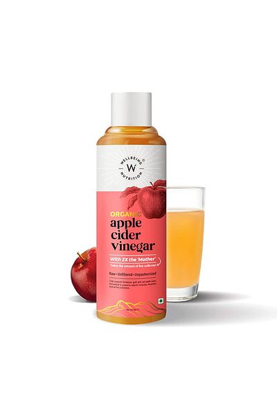 Wellbeing Nutrition Organic Apple Cider Vinegar with Amla Turmeric (Orange) 500ml