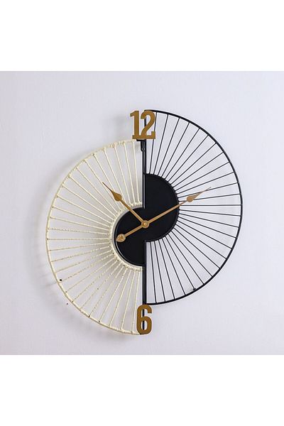 Danube Home Cambridge Wall Accent Wall Clock Stylish Modern Design Large 60X68.5X4.5Cm Black