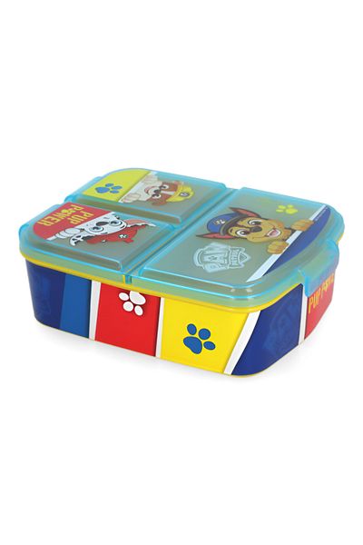Stor 3-Compartment Paw Patrol Pup Power Themed BPA-Free Rectangular Airtight Sandwich Box Multicolor