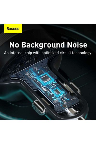 Baseus Charger with FB Modulator, USB-A, 3.4A with LED display, (CCLH-01) - Black