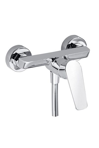 Danube Home Milano Calli Wall Mounted Shower Mixer Without Shower Rain Shower Single Handle Faucet-Chrome
