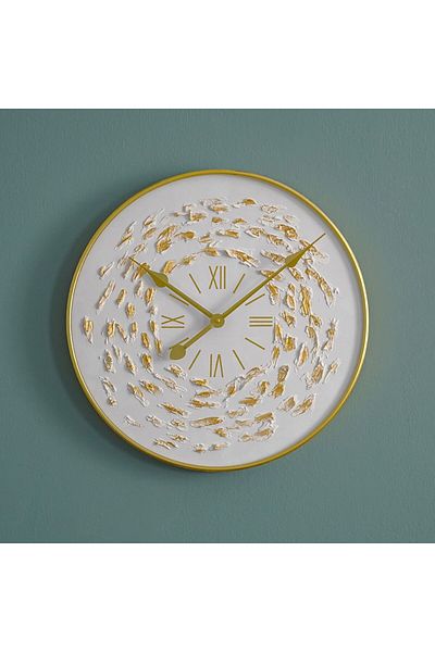 Danube Home Cambridge Clock With 3D Face 1 Wall Clock 50X50X4.5Cm Gold