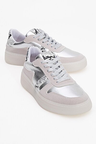 Lizy Shoes Pantofi sport de damă cu model șarpe argintiu