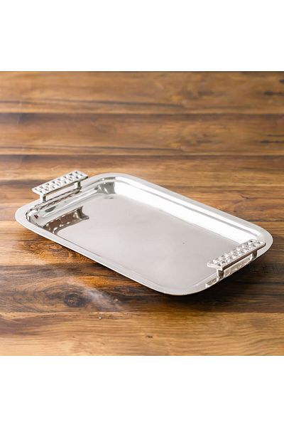 Danube Home صينية أفالون 42×27×5.5 سم نيكل