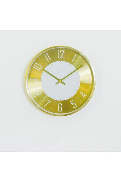Danube Home Cambridge Elegance Wall Clock Sophisticated Decorative Analog Clock 30X30X4.5Cm Gold