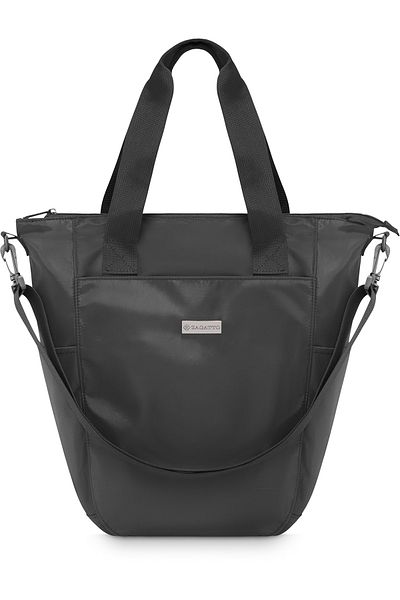 zagatto Geantă de umăr pentru femei, neagră, impermeabilă, ușoară, 21L, tip crossbody, ZG839