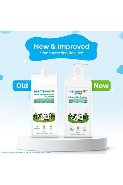 Mamaearth milky soft body lotion for babies with oats, milk & calendula 400 ml