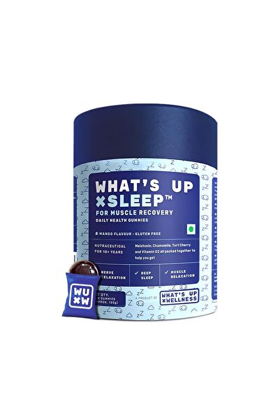 What's Up حلوى جيلاتينية من What's Up Wellness Sleep لاستعادة العضلات - 30 قطعة