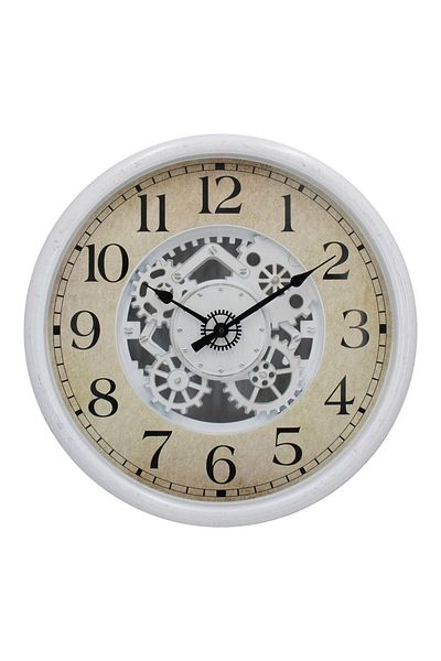 Danube Home Sansa Rubber Wood Wall Clock Brown 50x50x5.5