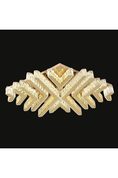 Danube Home Tashir Flushmounts Ss+Crystal 95 * 55Cm Led Gold|Indoor Lighting 230401416867