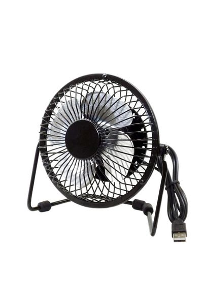 K KATHODE Ventilator De Birou Si Masa, Metalic Cu Alimentare Prin Usb, Negru, Diametru 13 Cm, Premium
