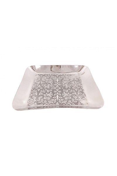 Danube Home صينية أفالون 33×33×4 سم نيكل